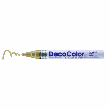 MARVY UCHIDA GOLD (Liquid Gold) Deco Color Broad Line Opaque paint Marker