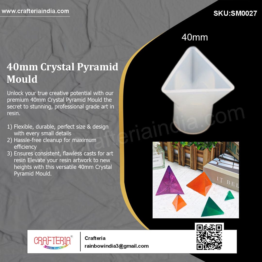 My Store Silicon Mould 40mm CRYSTAL PYRAMIND MOULD