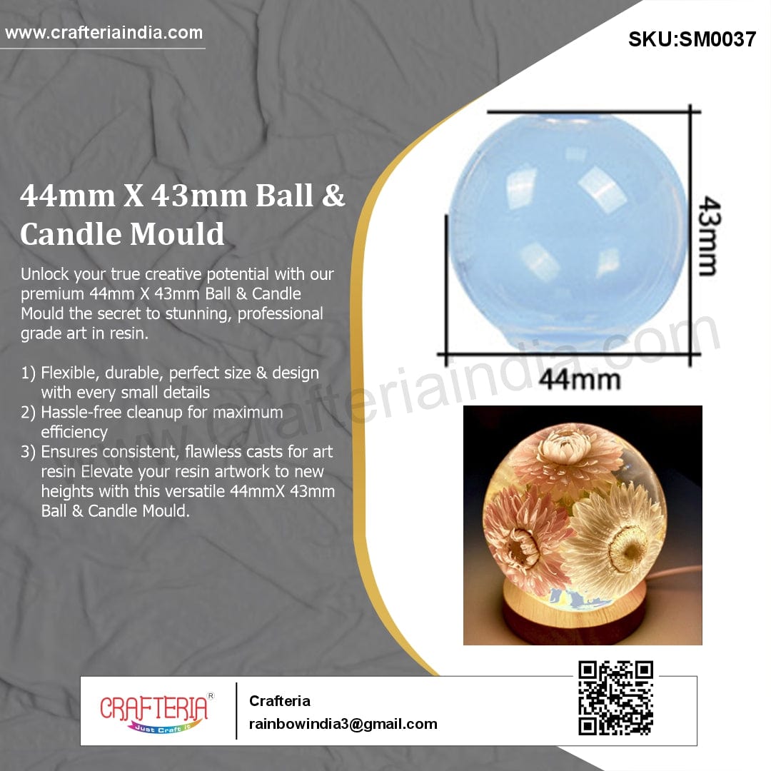 My Store Silicon Mould 44Mm X 43Mm Ball & Candle Mould