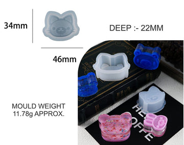 My Store Silicon Mould SMALL CAT FACE MOULD