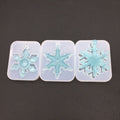 Crafteria Silicon Mould 3 Cavity Snowflakes Pendant & Keychain Mould