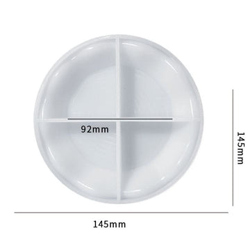 My Store Silicon Mould Round Tray With Wavy Boundry Mould