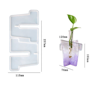 My Store Silicon Mould V Shaped Test Tube Planter Mould