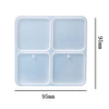 My Store Silicon Mould 4 Cavity Square Rakhi ,Lumba ,Jewellery & Clip Mould