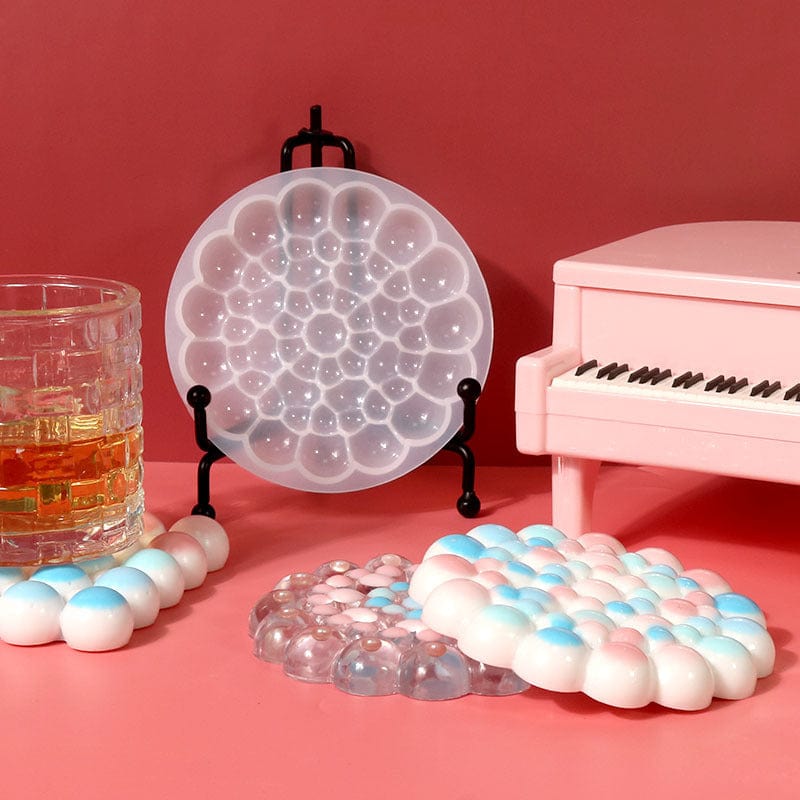 My Store Silicon Mould Round Bubble Coaster Mould