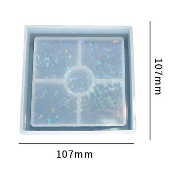My Store Silicon Mould Holographic Square Trinklet Coaster Mould