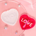 My Store Silicon Mould Heart Shape With Love Writing Keychain & Pendant Mould