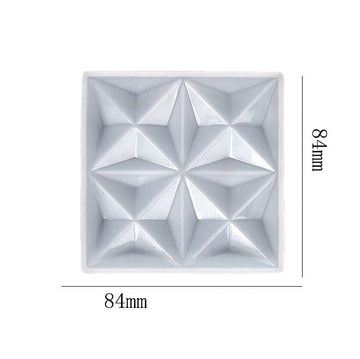 My Store Silicon Mould Square With 3D 4 Corner Star Coaster Mould