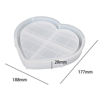 My Store Silicon Mould Heart Chess Board Texture Trinklet Tray Mould