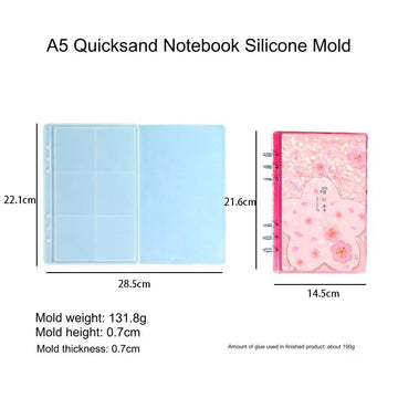 My Store Silicon Mould 2 Cavity A5 Notenook Shakers Cover Mould