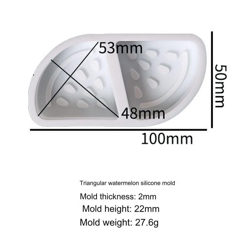 My Store Silicon Mould 2 Cavity Triangular Watermelon Slice Soap & Candle Mould