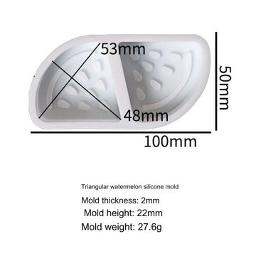 My Store Silicon Mould 2 Cavity Triangular Watermelon Slice Soap & Candle Mould