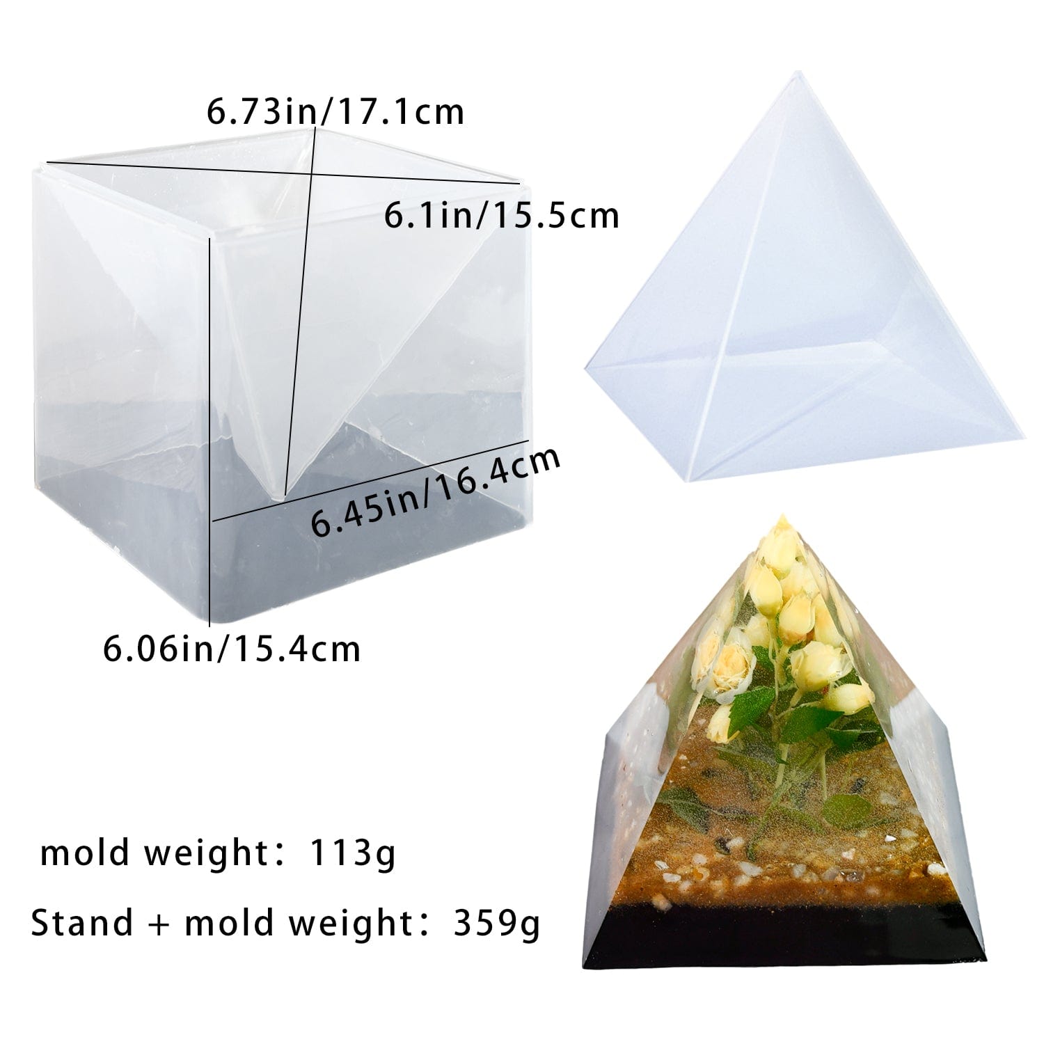 My Store Silicon Mould 6" Pyramid Mould