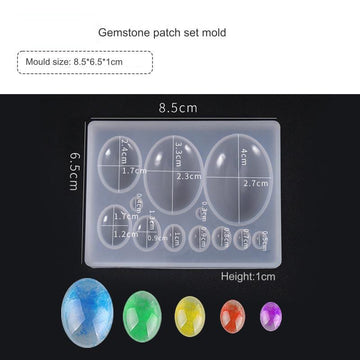 My Store Silicon Mould 12 Cavity Gem Stone Mould