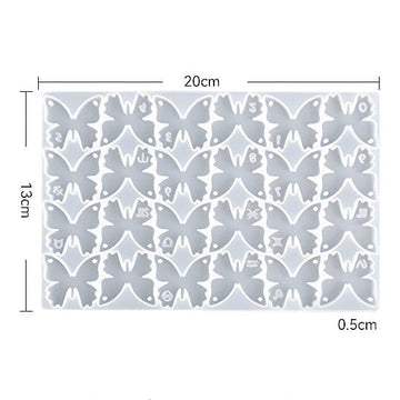 My Store Silicon Mould 24 Cavity Zodiac Sign Butterfly Keychain & Pendant Mould