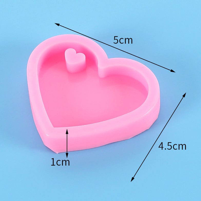 My Store Silicon Mould Small Heart Shape Keychain & Pendant Mould
