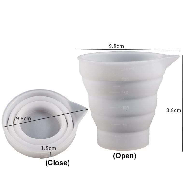 My Store Silicon Mould 250ML Folding  Mixing & Measuring Cup Mould