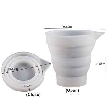 My Store Silicon Mould 250ML Folding  Mixing & Measuring Cup Mould