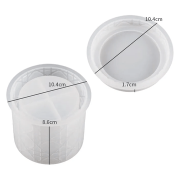 My Store Silicon Mould Bamboo Weave Pattern Storage Box Mould