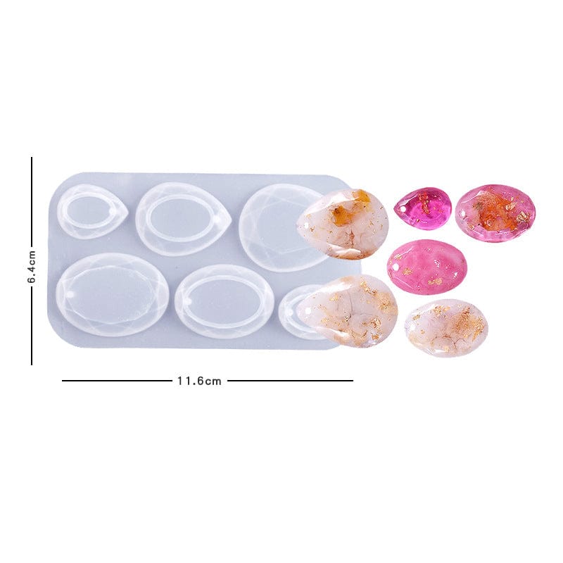 My Store Silicon Mould 6 Cavity Gem Stone Mould