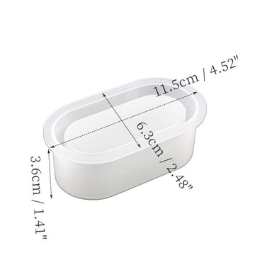 My Store Silicon Mould Oval Candle Jar Mould