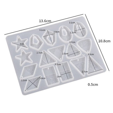 My Store Silicon Mould 16 Cavity Keychain & Jewellery Mould