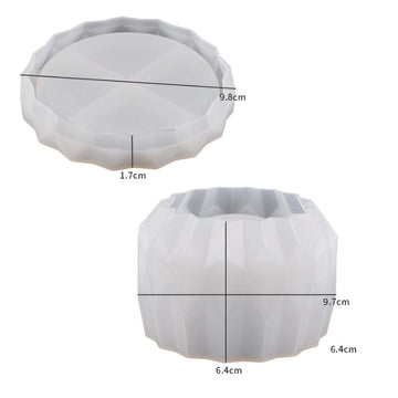 My Store Silicon Mould Round Diamond Planter Mould