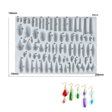 My Store Silicon Mould Water Drop Long Earring Mould