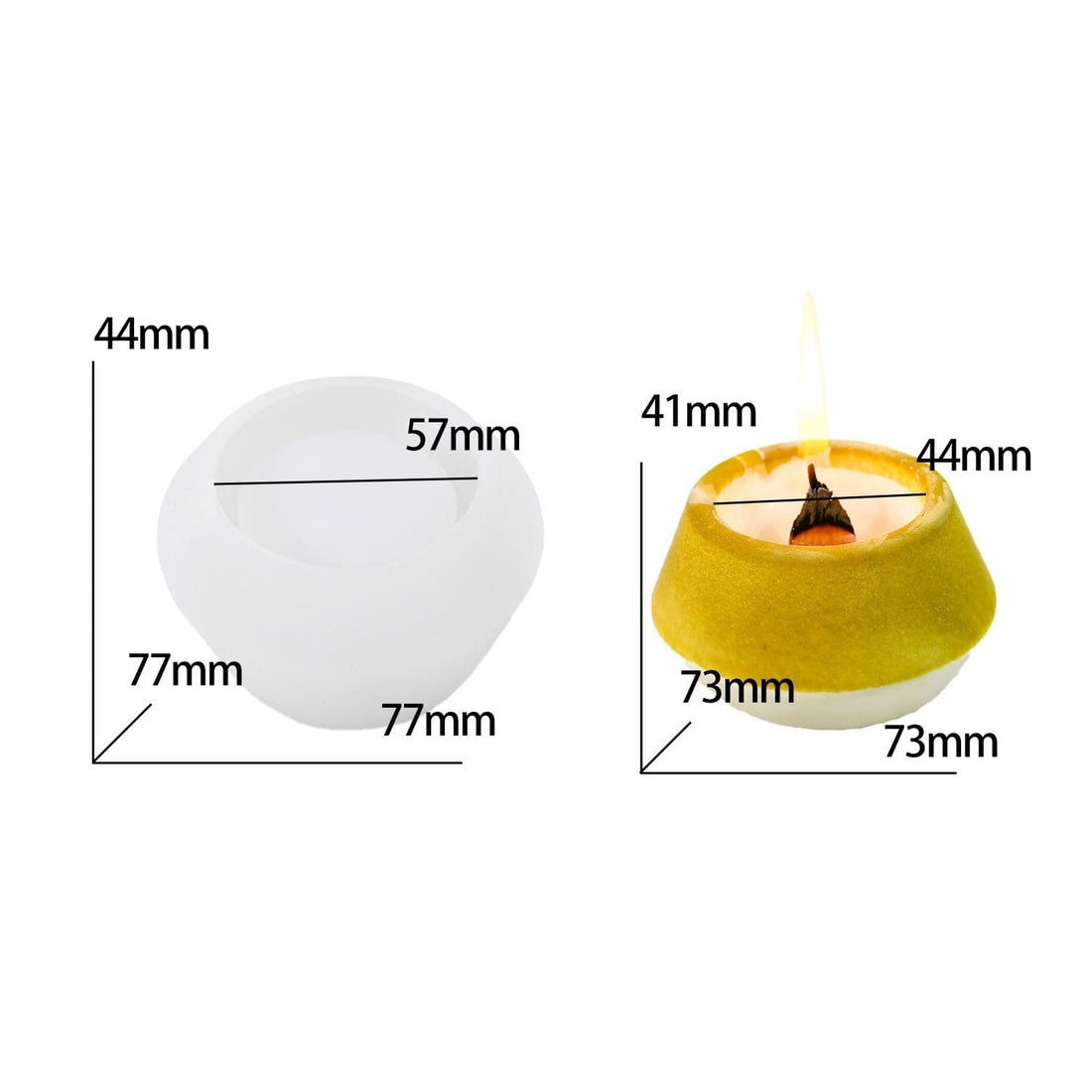 My Store Silicon Mould Round Candle Jar Mould
