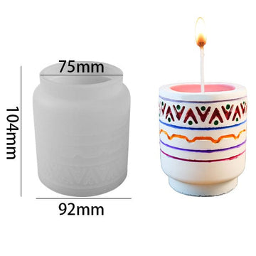 My Store Silicon Mould Texture Jar Storage, Planter & Candle Holder Mould