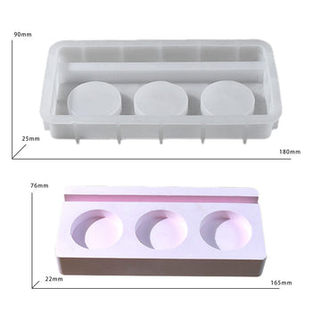 My Store Silicon Mould 3 Cavity T-Light With Photo Holder Mould