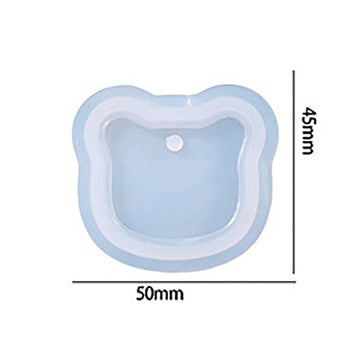 My Store Silicon Mould Bear Face Shape Keychain & Pendant Mould