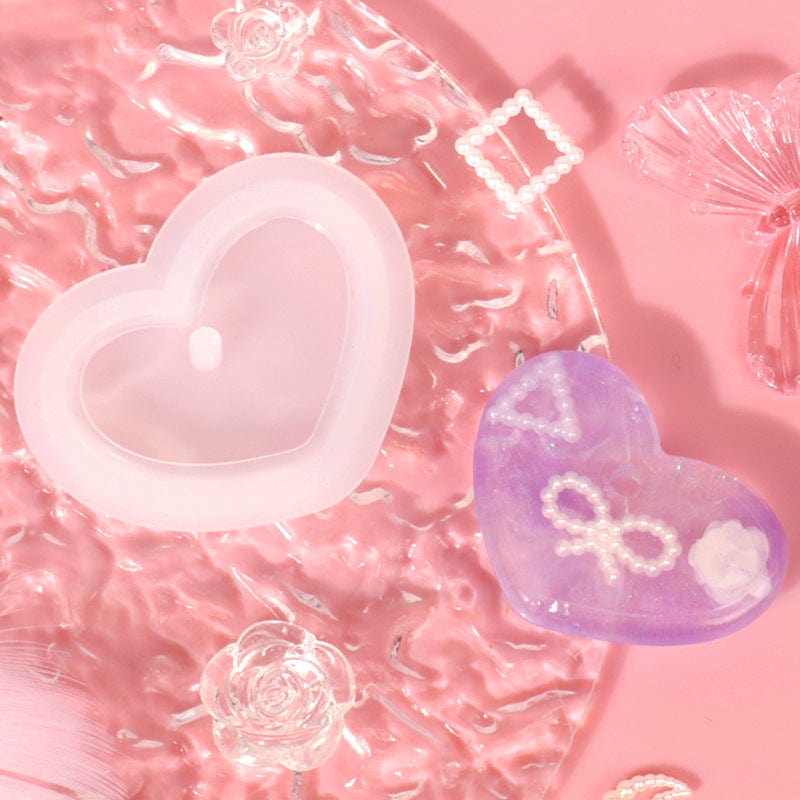 My Store Silicon Mould Small Love Shape Keychain & Pendant Mould