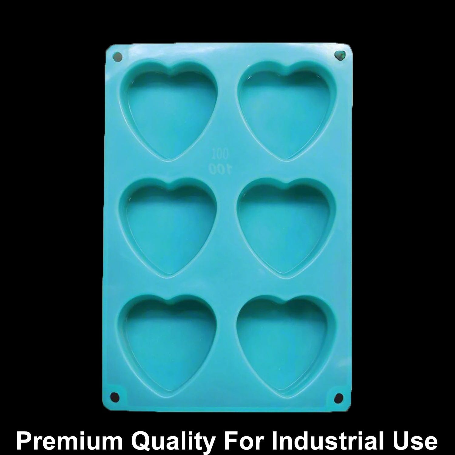 JUST CRAFT IT 6 Cavity Heart 100gms silicon soap mould