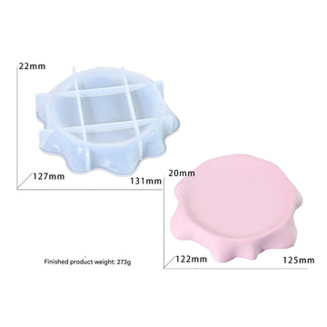 My Store Silicon Mould Round Irregular Tray Mould