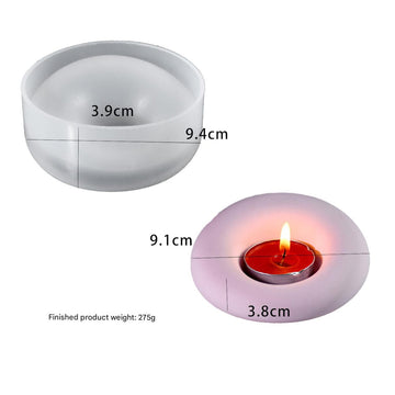 My Store Silicon Mould Unequal Circular Candle T-Light Holder Mould