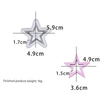 My Store Silicon Mould Hollow Star Small Mould