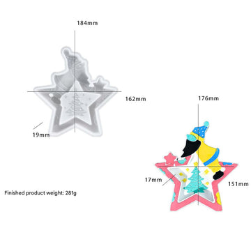My Store Silicon Mould Santa Claus Star Mould