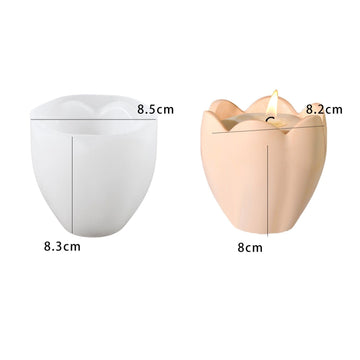 My Store Silicon Mould 6 Patel Flower Candle Jar Mould