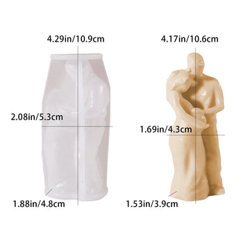My Store Silicon Mould Romantic Embrace Couple Mould