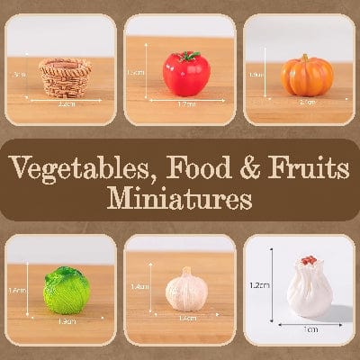 Vegetables, Food & Fruits Miniatures