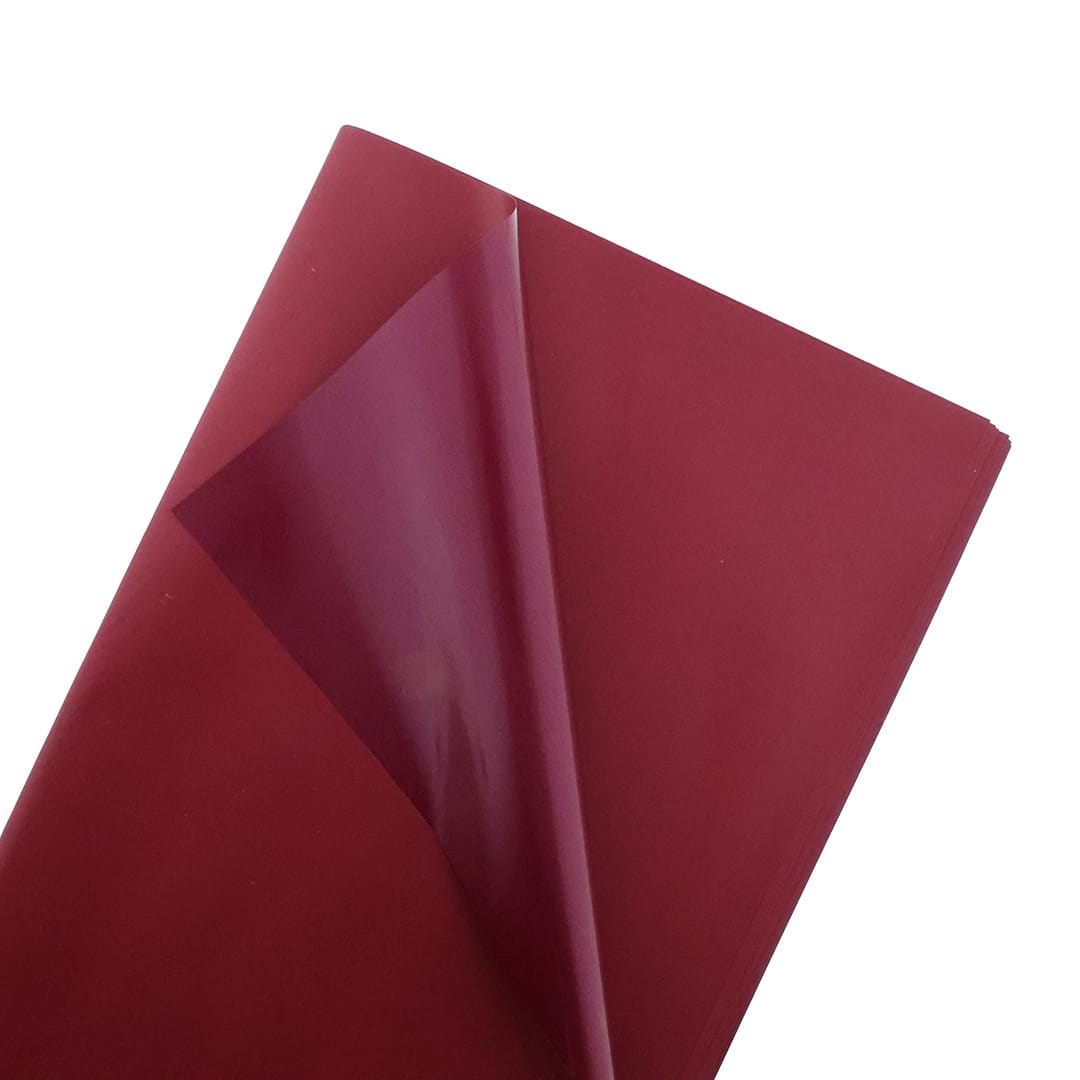 Crafteria Matte Maroon with Glossy Maroon Two Sided Color Wrapping Bouquet paper
