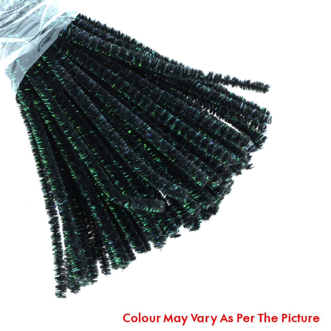 Crafteria White Shimmer Pipe Cleaner (100Pcs Approx.)