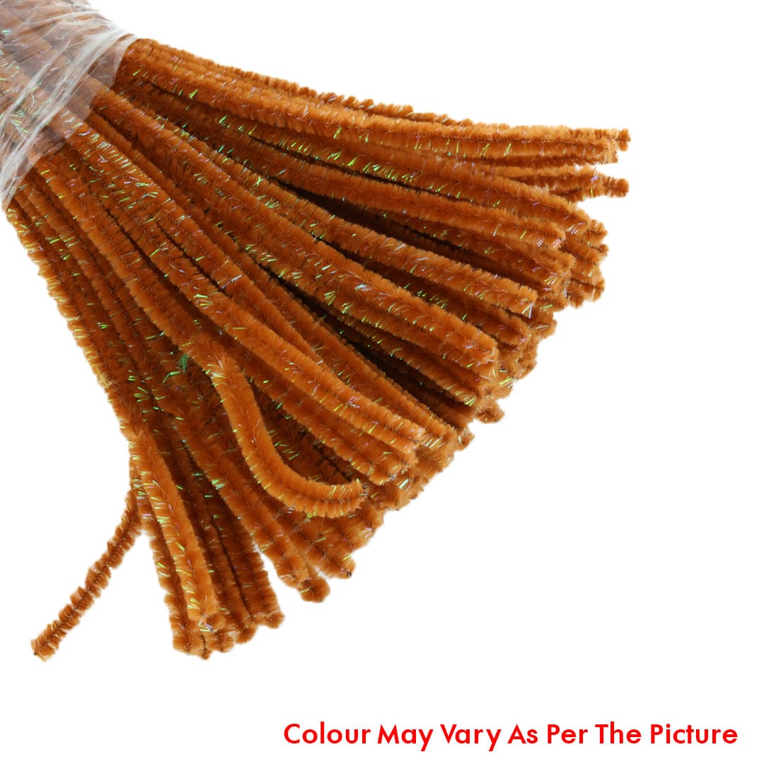 Crafteria Golden Brown Shimmer Pipe Cleaner (100Pcs Approx.)