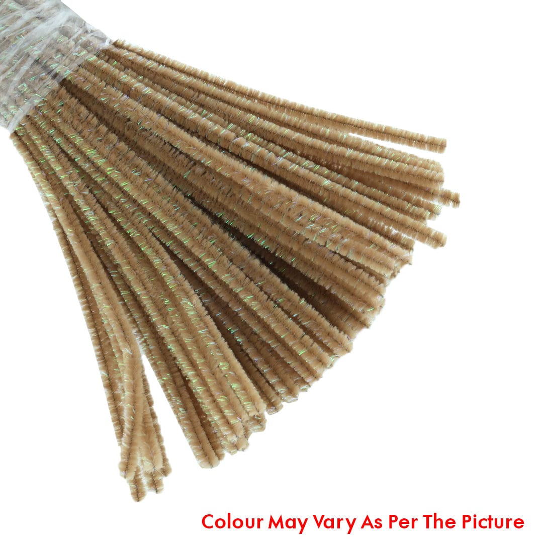 Crafteria Tussar (Faun) Shimmer Pipe Cleaner (100Pcs Approx.)