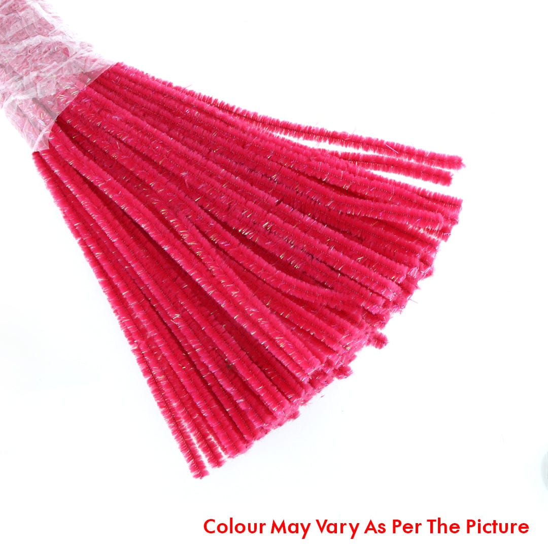 Crafteria Magenta Shimmer Pipe Cleaner (100Pcs Approx.)