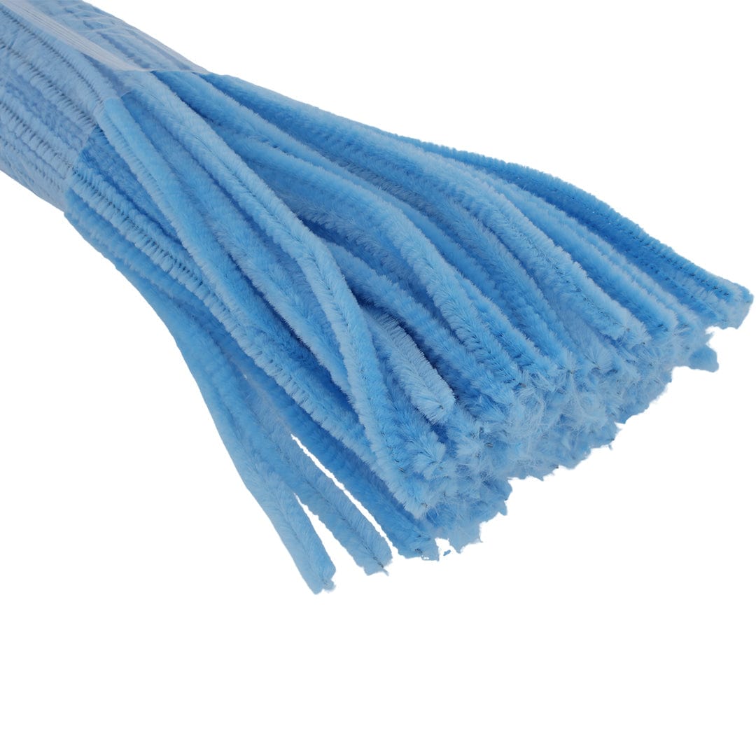 Crafteria Sky Blue Pipe Cleaner Regular Colour (100Pcs/Pack)