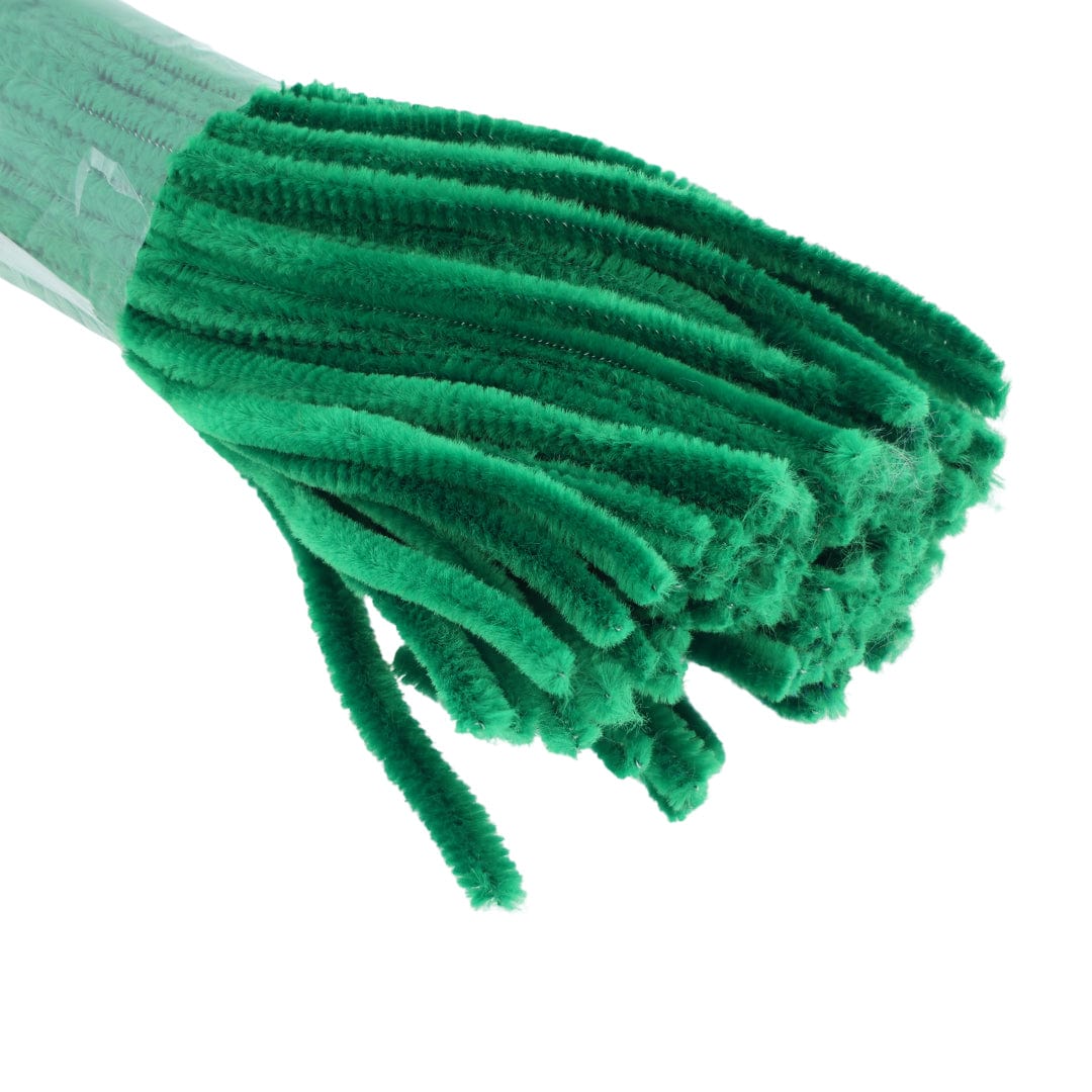 Crafteria Dark Green Pipe Cleaner Regular Colour (100Pcs/Pack)