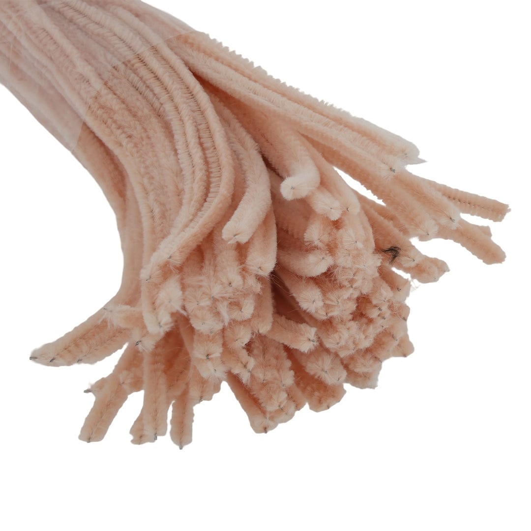 Crafteria Skin (Peach) Pipe Cleaner Regular Colour (100Pcs/Pack)