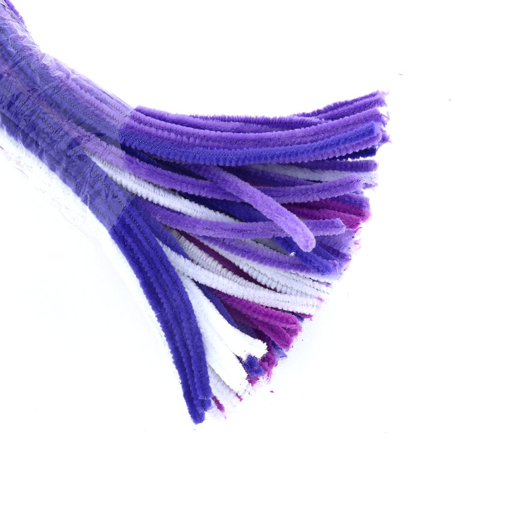 Crafteria Purple Pipe Cleaner Mono Chrome (100Pcs/Pack)